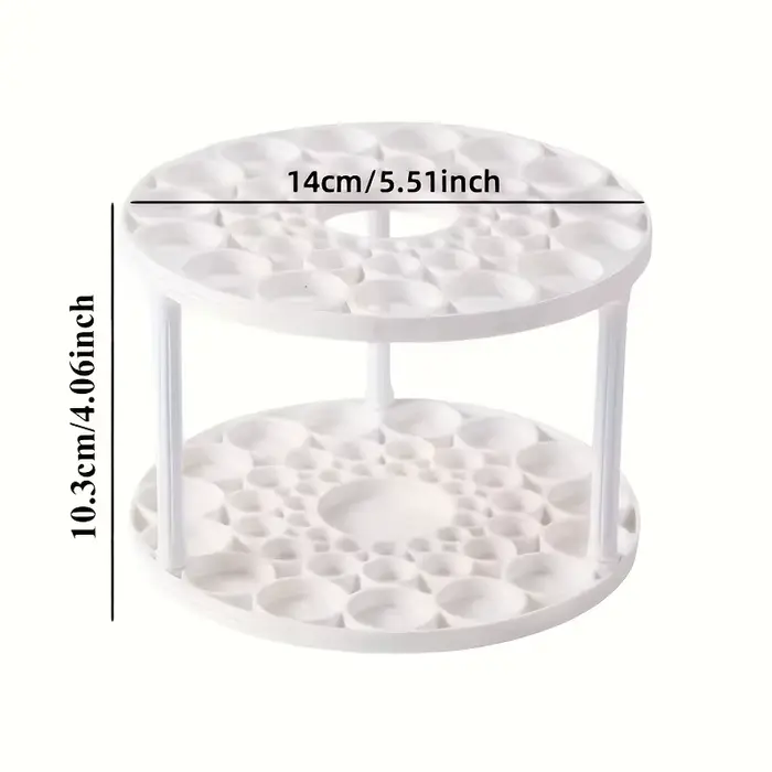 360 °   Porte-brosse rotatif – Organisateur en plastique blanc avec finition émaillée, design peu en