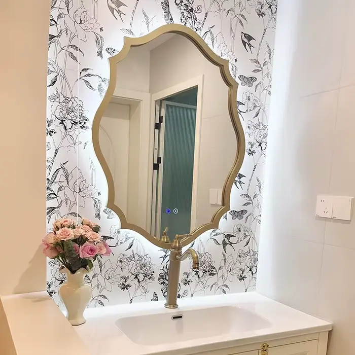 Miroir lumineux irrégulier pour femmes, ornement de maquillage, Design en macramé, créatif et Cool, 