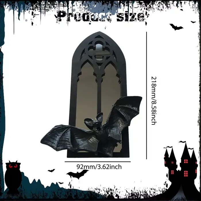 Miroir mural en arc gothique