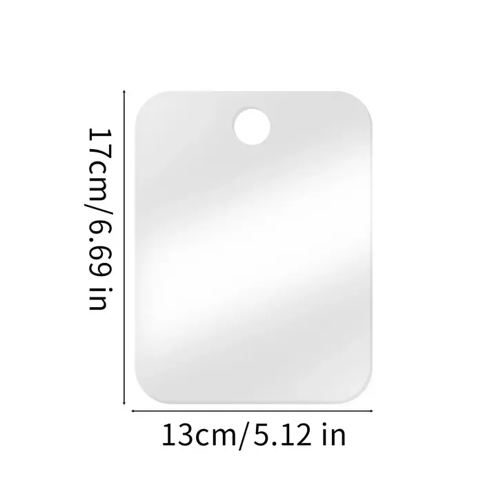 Miroir de voyage portable S/L pour camping, salle de bain, rasage, maquillage, en acrylique, anti-bu