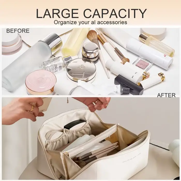 Grand sac à cosmétiques de voyage pour femmes