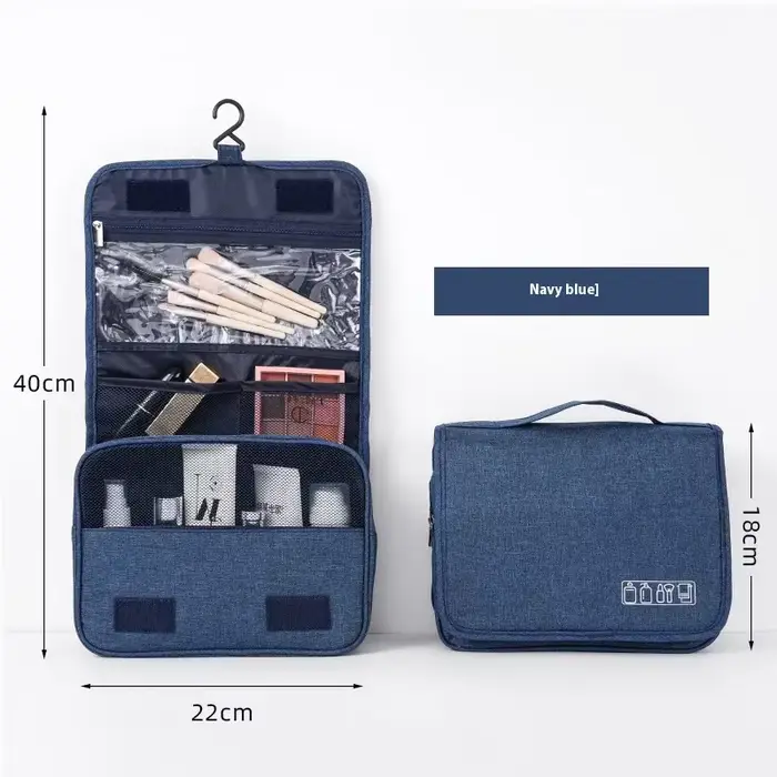 Trousse de Toilette Pliable Suspendue pour Rangement