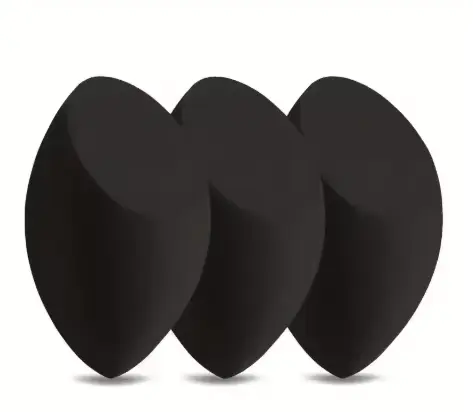 Ensemble d'éponges de beauté noires, 3 pièces, éponges de maquillage extensibles activées à l'eau, œ
