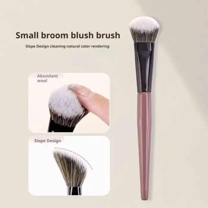 Pente fard à joues brosse poudre Blush crème liquide Blush pinceaux de maquillage plat petit précis 