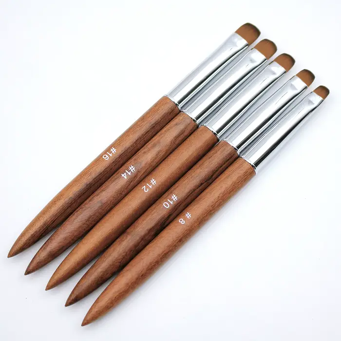 Kolinsky – pinceau français pour Nail Art, dessin acrylique, strass, peinture sur Gel, manche en boi
