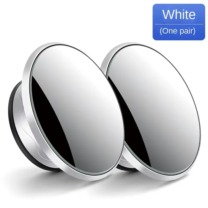 Petit miroir rond à ventouse sans bordure, haute définition et grand champ de vision, miroir de recu