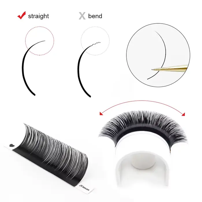 Winky Beauty Extension de cils individuelle B/C/CC/D/DD Faux vison Cilias Extension de cils doux 3D 
