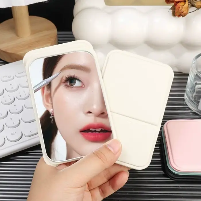Miroir de maquillage portable pliable haute définition
