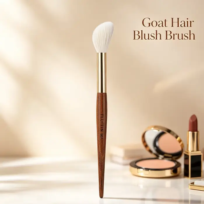 Petit pinceau à blush en poils de chèvre naturels