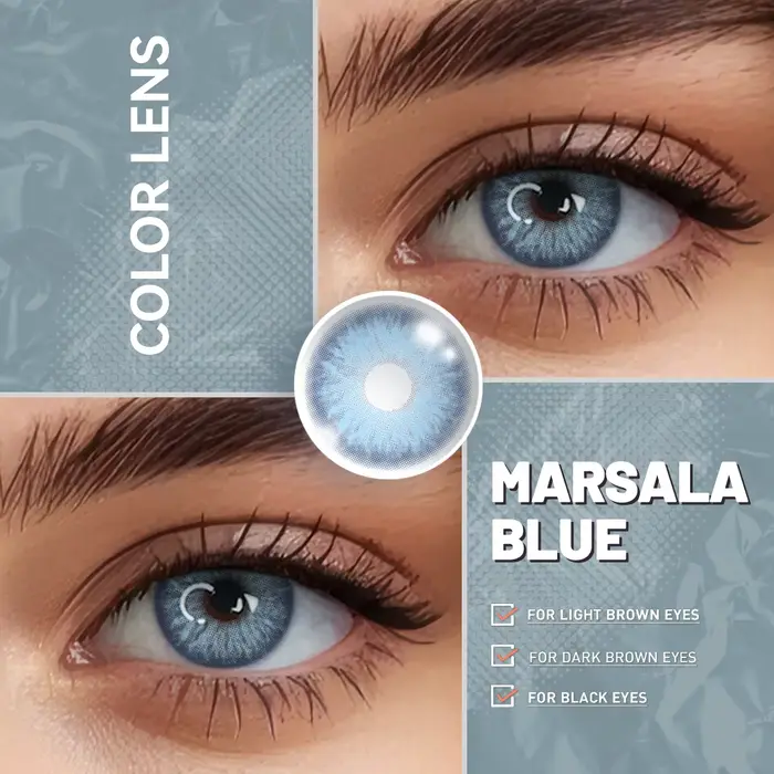 Lentilles de contact colorées vertes avec correction de la myopie, 1 paire de lentilles souples, acc