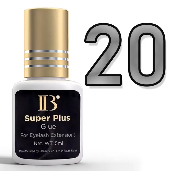 20 bouteilles d'origine IBeauty Super Plus colle pour Extensions de cils 5ml corée capuchon doré fau