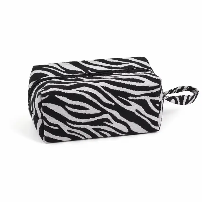 Trousse à crayons portable esthétique à imprimé animal avec sangle de transport, pochette zippée gra