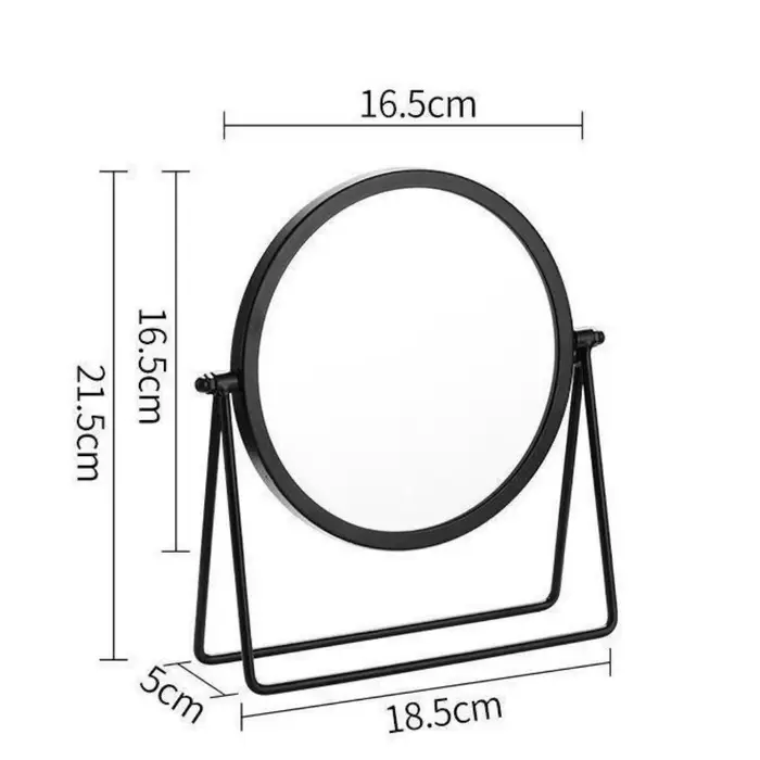 Nouveau miroir de maquillage rotatif à 360 degrés, miroir de table en métal doré avec support, miroi