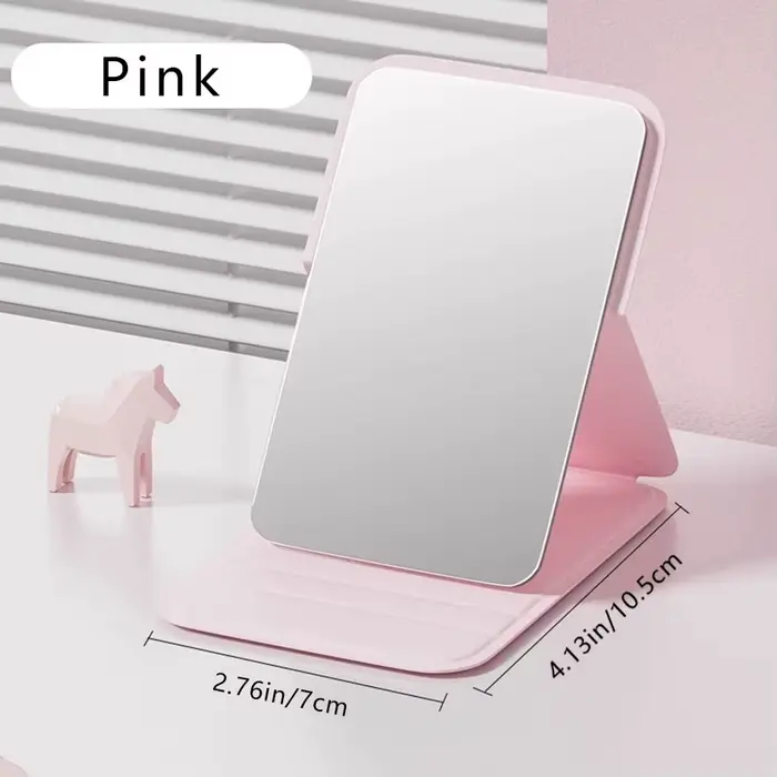 Petit miroir pliant, miroir de maquillage de bureau domestique portable, miroir de maquillage pour d