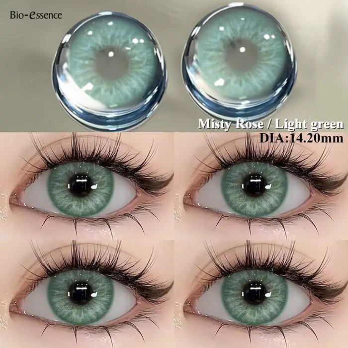 Lentilles de contact vertes bio-essense pour les yeux lentilles de contact colorées naturelles yeux 