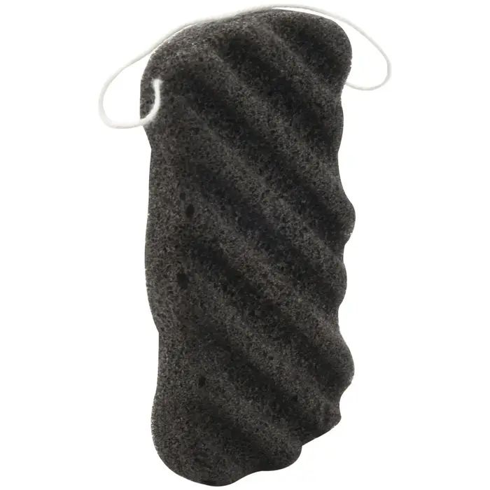 Ensemble d'éponges Konjac A52Q-10X avec charbon de bambou activé - Éponge faciale pour un nettoyage 