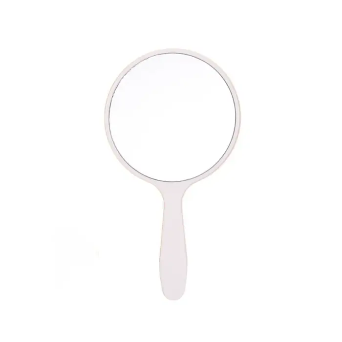 Petit miroir de maquillage portable anti-chute avec poignée, bricolage durable, rond, déterminer, ch