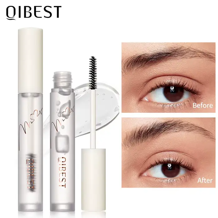 QIBEST Gel Sourcils Transparent Longue Durée Effet Naturel 3D Hydratant Coiffant Maquillage Savon à 