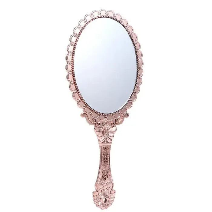 Miroir à main haute définition, facile à transporter, poignée sculptée, petit miroir, inodore, Porta