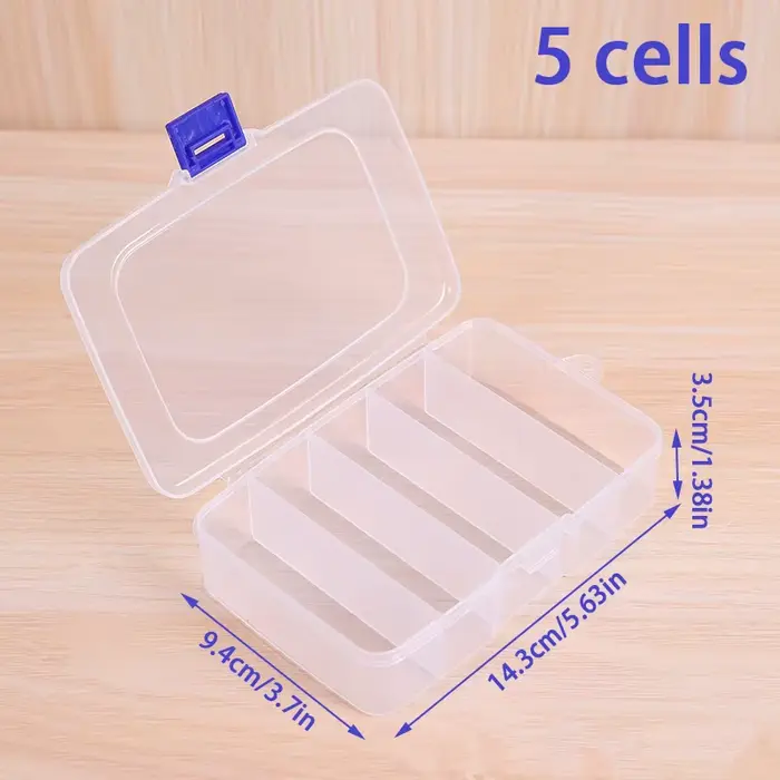Pinces à cheveux en plastique portables transparentes à 5/6 grilles, boîte de rangement de bijoux, o