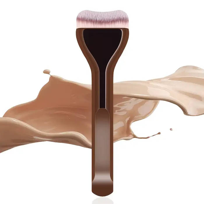 1 pinceau de maquillage professionnel – doux pour le fond de teint et le correcteur