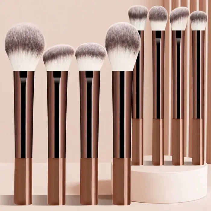 Ensemble de pinceaux de maquillage multifonctionnels professionnels, 8 pinceaux de maquillage à Long