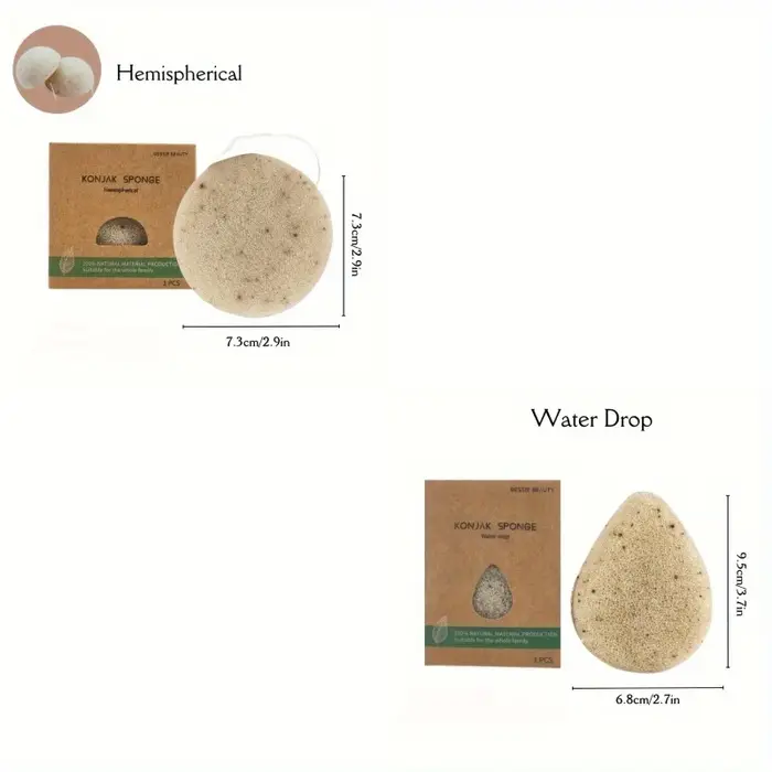 Éponge Konjac Nettoyage en Profondeur pour Homme et Femme, Beige Clair, Nettoyant Visage, Gommage Do