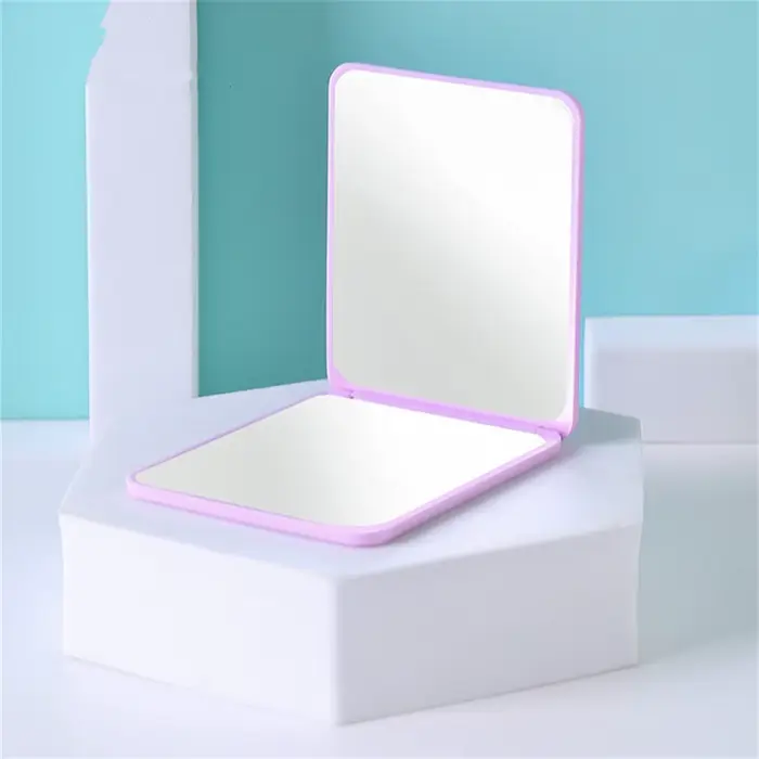 Miroir de maquillage portable pliable, double face, dortoir étudiant, bureau, petit cadeau, vente en