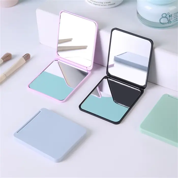 Miroir de maquillage portable pliable