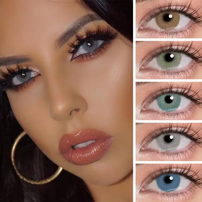 1 paire de lentilles multicolores annuelles pour les yeux