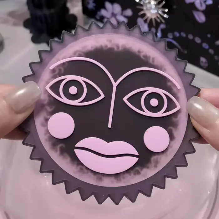 Girlcult Miao Witch Series Miroir compact octogonal Totem, miroir de maquillage portable de poche, m