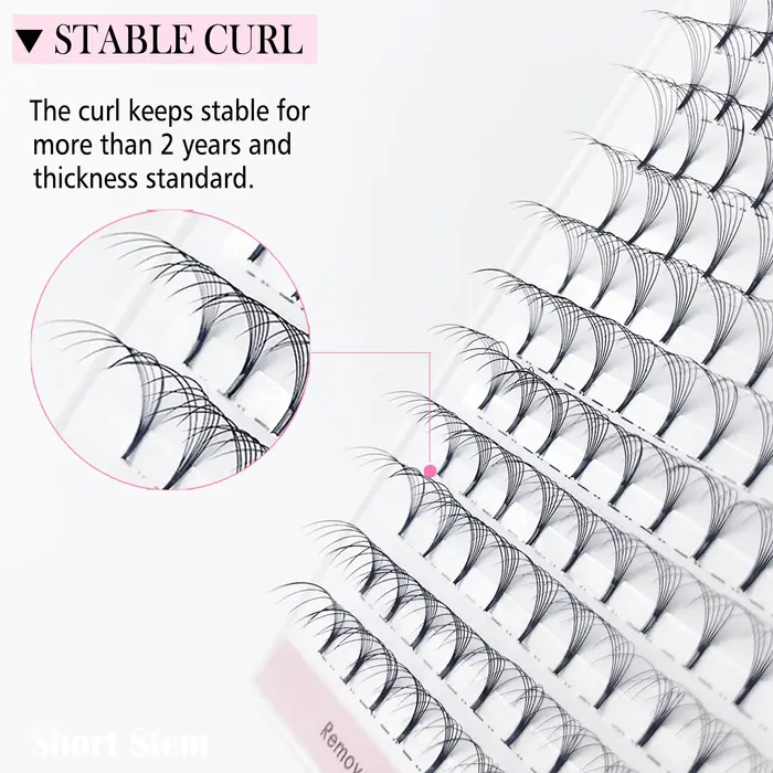 CoMango préfabriqué Volume Fans tige courte russe Extensions de cils larges ventilateurs 3D 4D 5D 6D