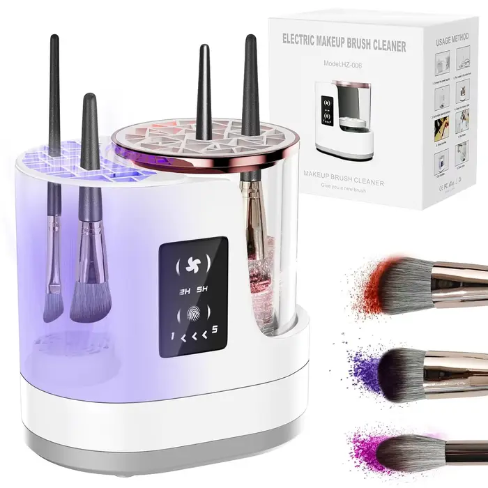 Nettoyeur de brosse de maquillage électrique 3 en 1, sèche-linge, stockage, séchage disponible, nett