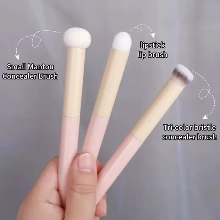 Pinceaux de maquillage à tête d'éponge de champignon doux 3 pièces