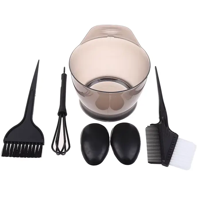 Ensemble de 5 brosses et bols pour coloration des cheveux, kit de teinture et de décoloration, peign