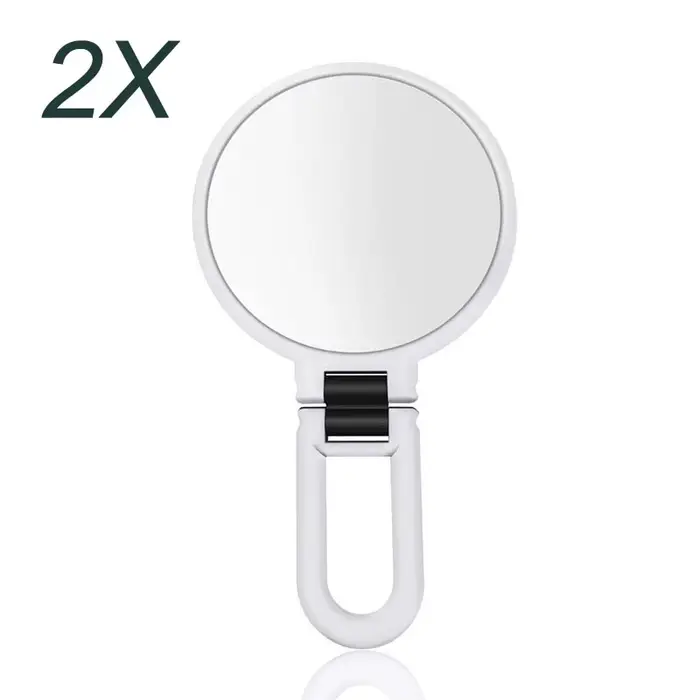 Nouveau miroir de maquillage grossissant 2/5/10/15x, miroir de poche pour femmes, petit miroir plian