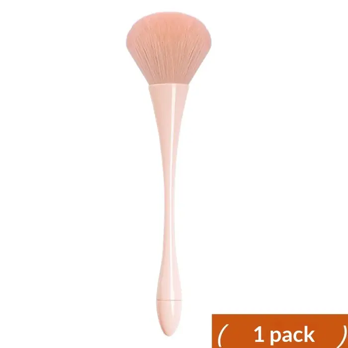 Pinceau à blush en poudre moelleux, manche en forme de taille, poils synthétiques doux, pinceau à ma