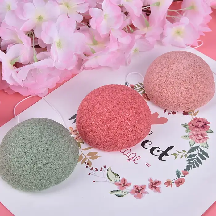 Éponge de maquillage Konjac naturelle, accessoire de nettoyage du visage