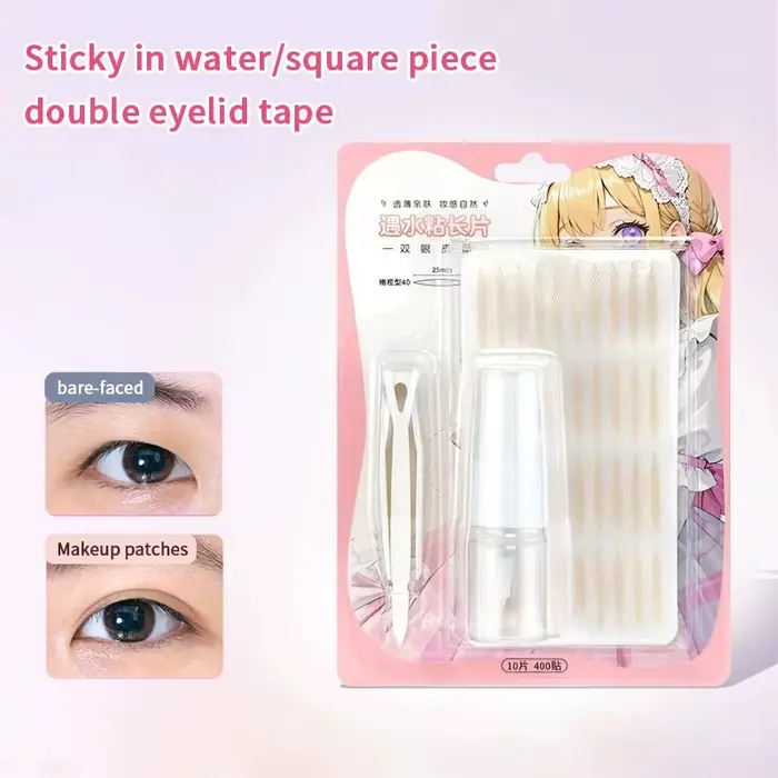 1 Kit d'outils pour paupières doubles : Autocollants invisibles