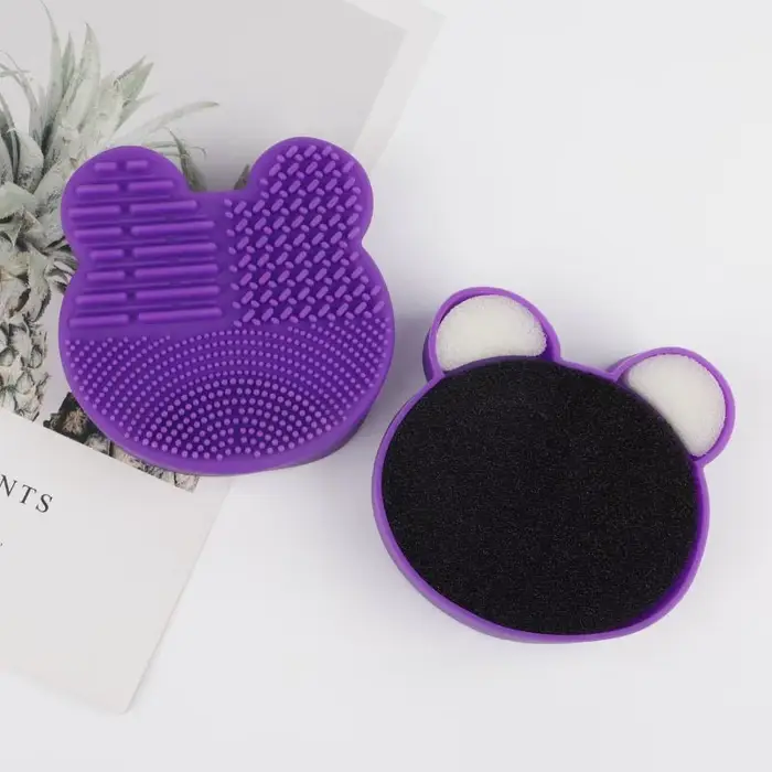 Outil de nettoyage de brosse de maquillage, 1 pièce, nettoyeur de brosse de maquillage en forme d'ou