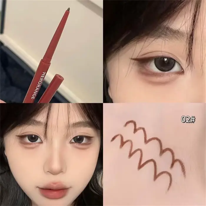 Crayon Eyeliner 12 couleurs, vin lisse, rouge, doux, haute teneur en pigments, stylo imperméable, ma