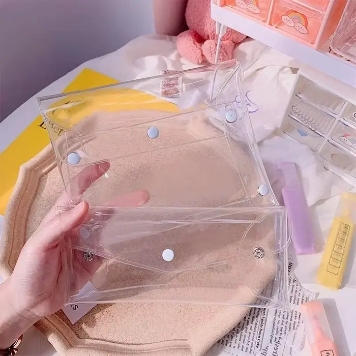Trousse de maquillage transparente en PVC