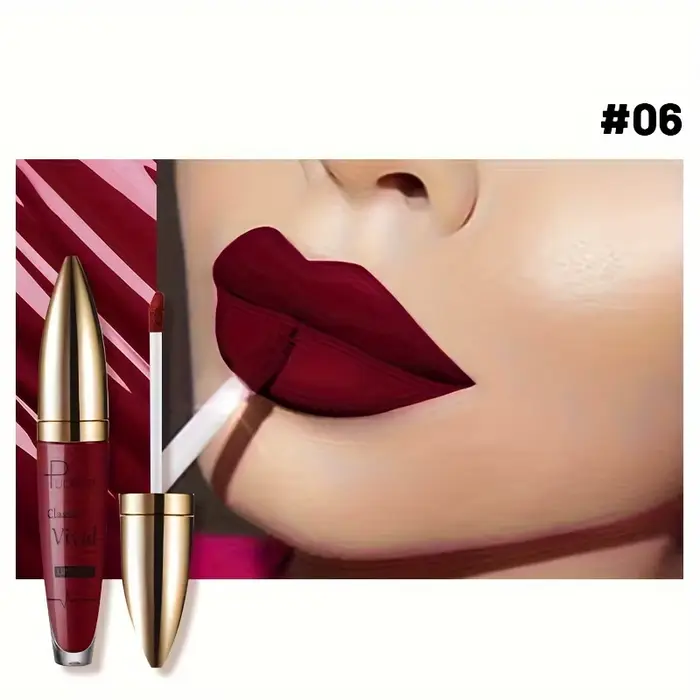 Vernis à lèvres mat hautement pigmenté – Rouge à lèvres liquide longue durée, anti-taches, maquillag