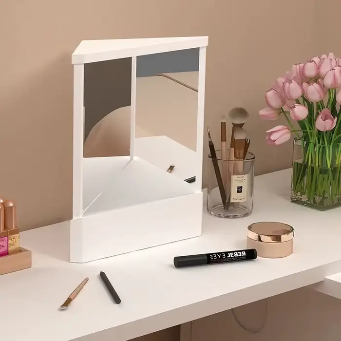 Miroir de maquillage réel, sans inversion, image fidèle, sans miroir, sans grossissement, miroir de