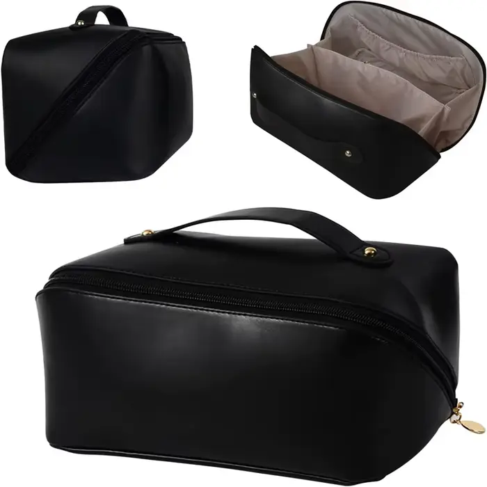 Trousse de maquillage personnalisée, sac à cosmétiques de voyage brodé personnalisé, cadeaux de noël