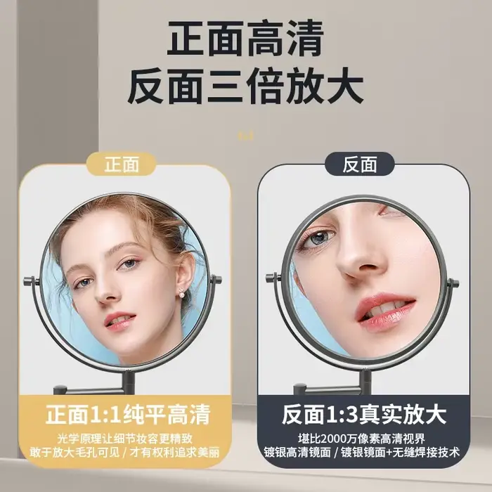 Miroir de maquillage mural pour salle de bains