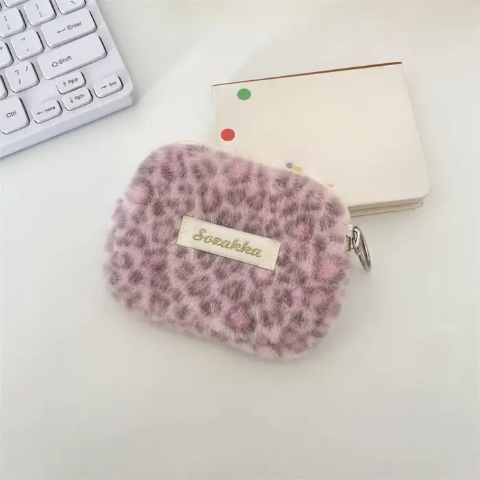 Trousse de maquillage imprimée léopard, trousse de toilette, pochette pour serviettes hygiéniques, p