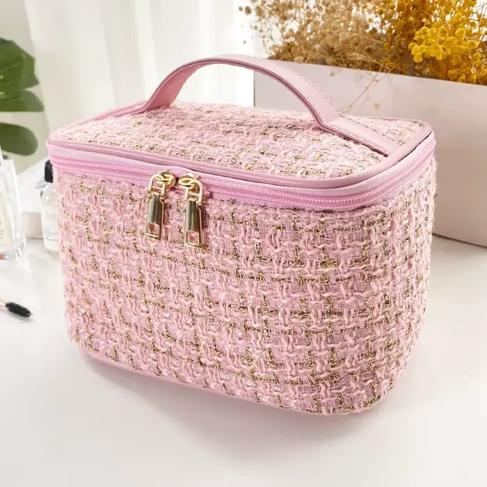 Nouvelle Trousse de Maquillage Portable pour Femme, Style Parfumé, Simple et Tendance, Grande Capaci