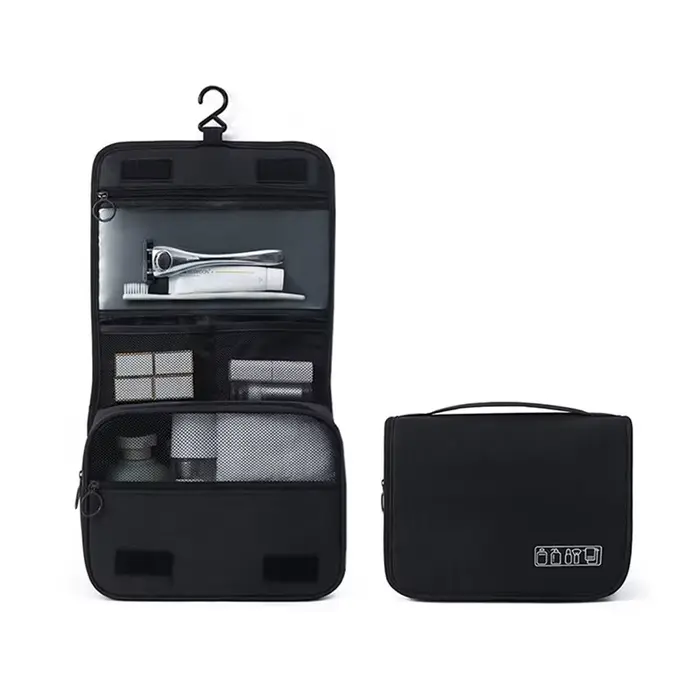 Grande Trousse de Toilette de Voyage Suspendue pour Femmes et Hommes - Pochette de Rangement Organis