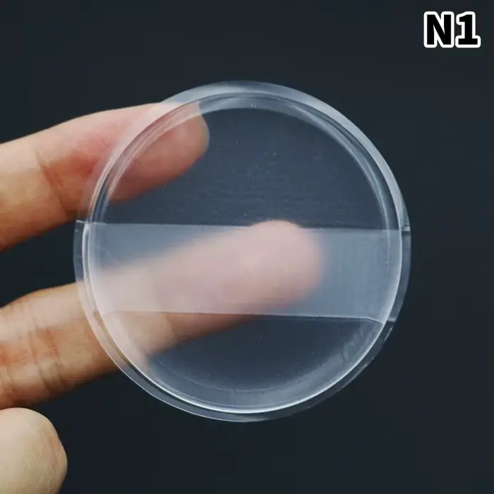 Éponge bouffante transparente en Silicone souple, pour fond de teint cosmétique, facile à nettoyer, 